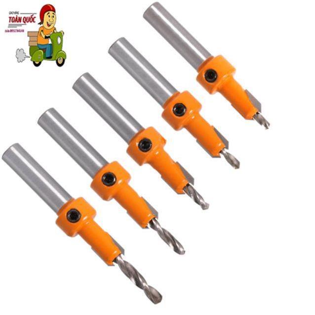 Mũi khoan âm vít gỗ cao cấp - Mũi khoan âm đầu vít 2 tầng mồi lỗ 3mm đến 8mm
