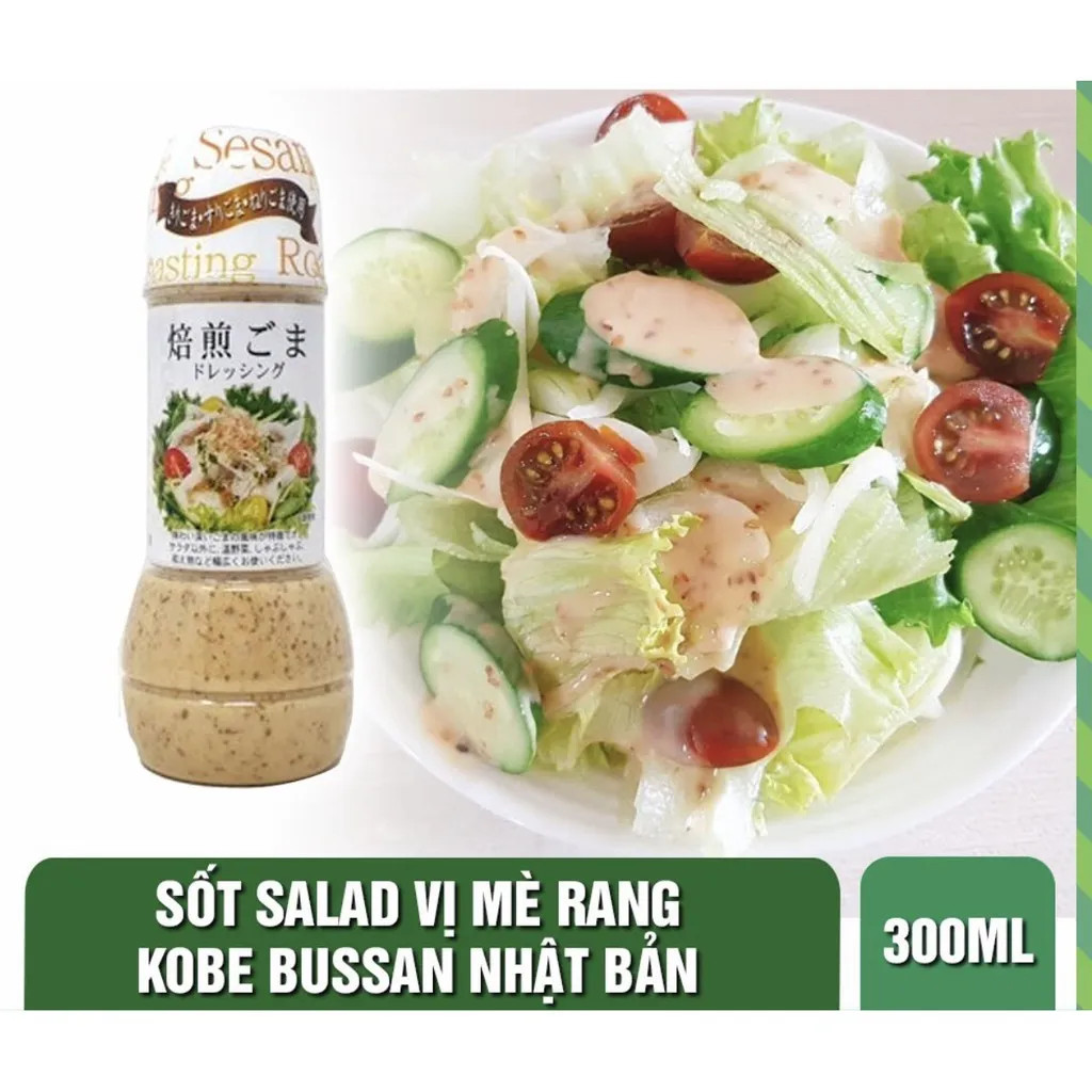 Sốt trộn salad vị mè rang Kobe Bussan 300ml Nhật Bản