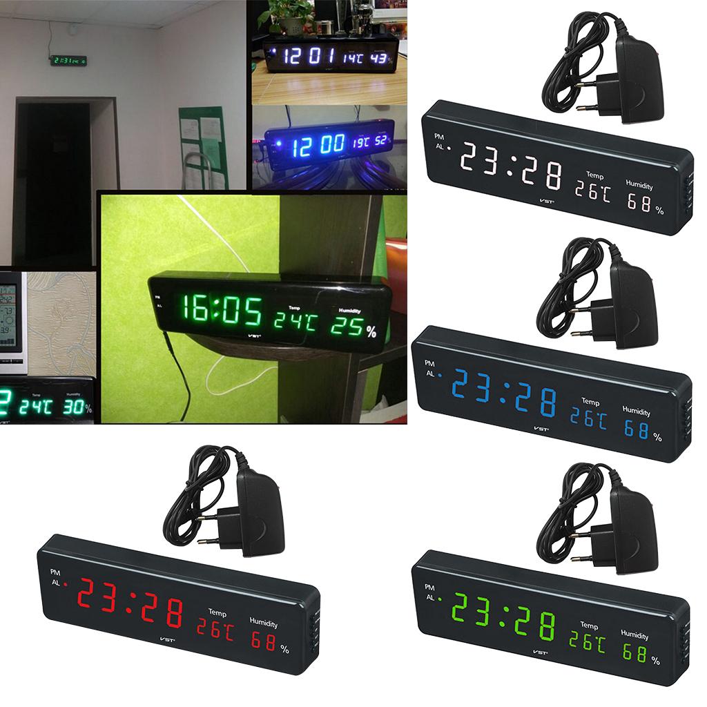 LED Digital Alarm Clock Electronic Clock With Temperature Hygrometer