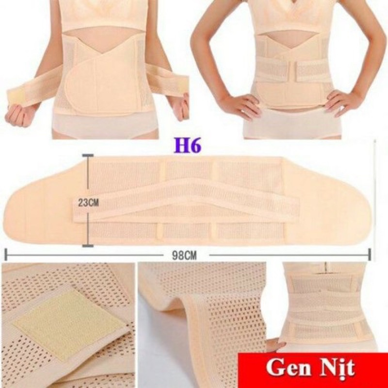 Đai nịt bụng sinh nhiệt chống cuộn - Gen nịt bụng định hình vòng eo và giảm mỡ bụng sau sinh - Dày dặn 2 lớp