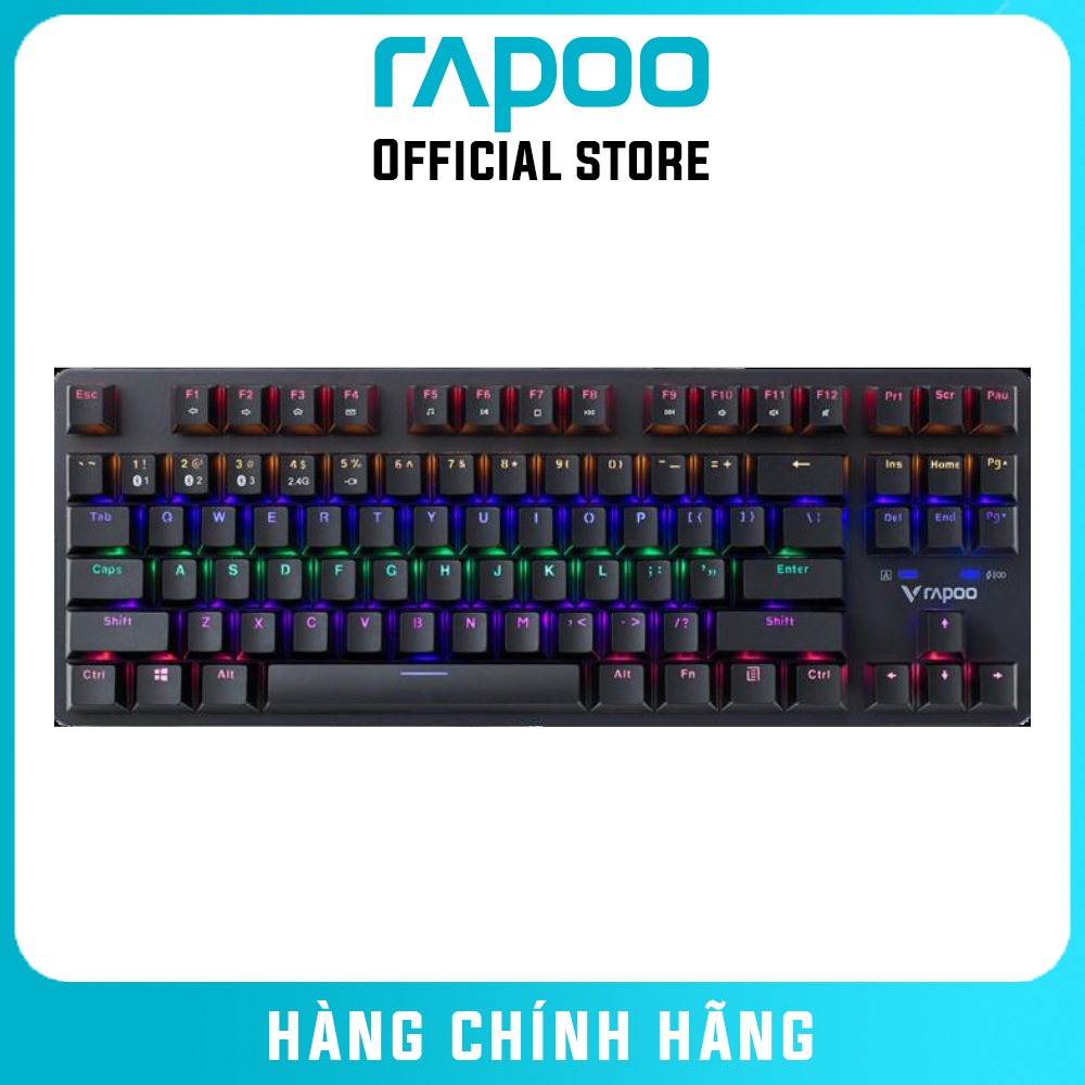 Bàn phím cơ không dây Rapoo V500PRO-87 MULTI MODE - Hàng chính hãng