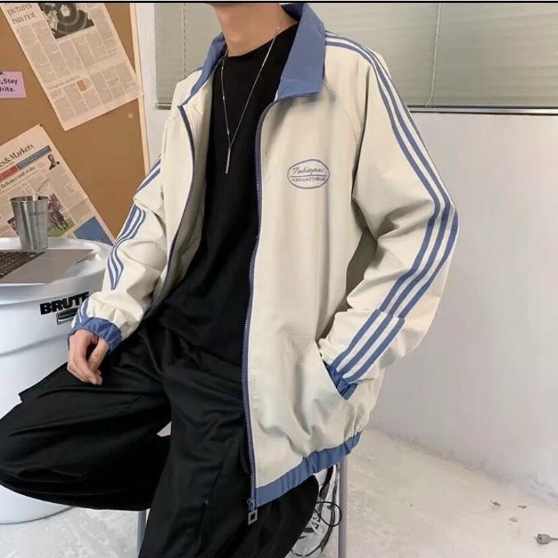 Áo Khoác Dù Chống Nắng Phối Sọc Unisex Ulzzang Logo Thêu Cao Cấp, Áo Bomber Unisex Nam Nữ Cá Tính Hàng Xịn Chất Dày Dặn Hottrend