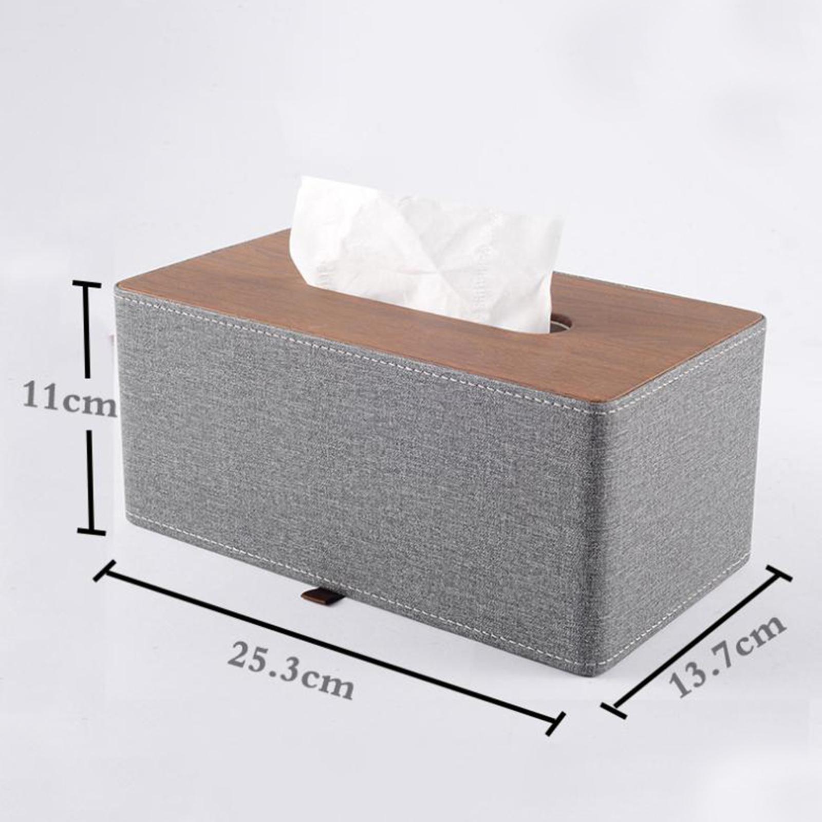PU Leather Tissue Box Cover Hotel Home Paper Towel Bag Decorative Container