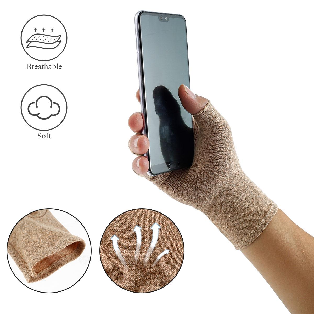 1 Nén Viêm Khớp Găng Tay Hỗ Trợ Cổ Tay Bông Giảm Đau Khớp Tay Nẹp Fingerless Găng Tay Trị Liệu Dây Đeo Tay Color: L-1 Pair