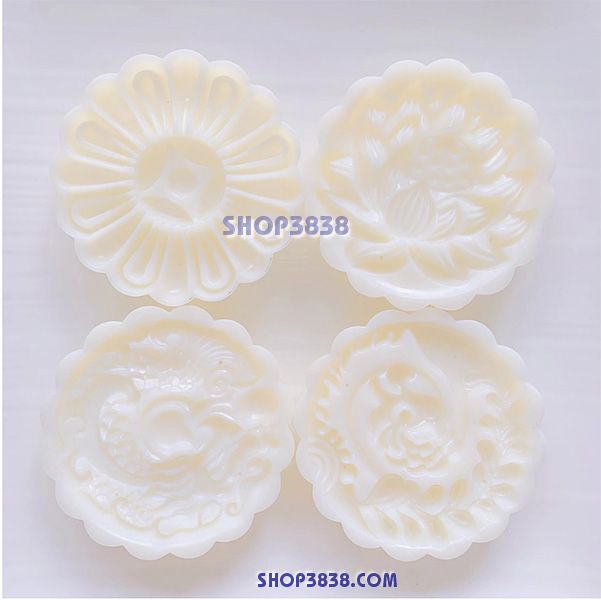 Bộ Khuôn Lò Xo Làm Bánh Trung Thu 4 Mặt 125-150-180gr Cá Chép Hóa Rồng
