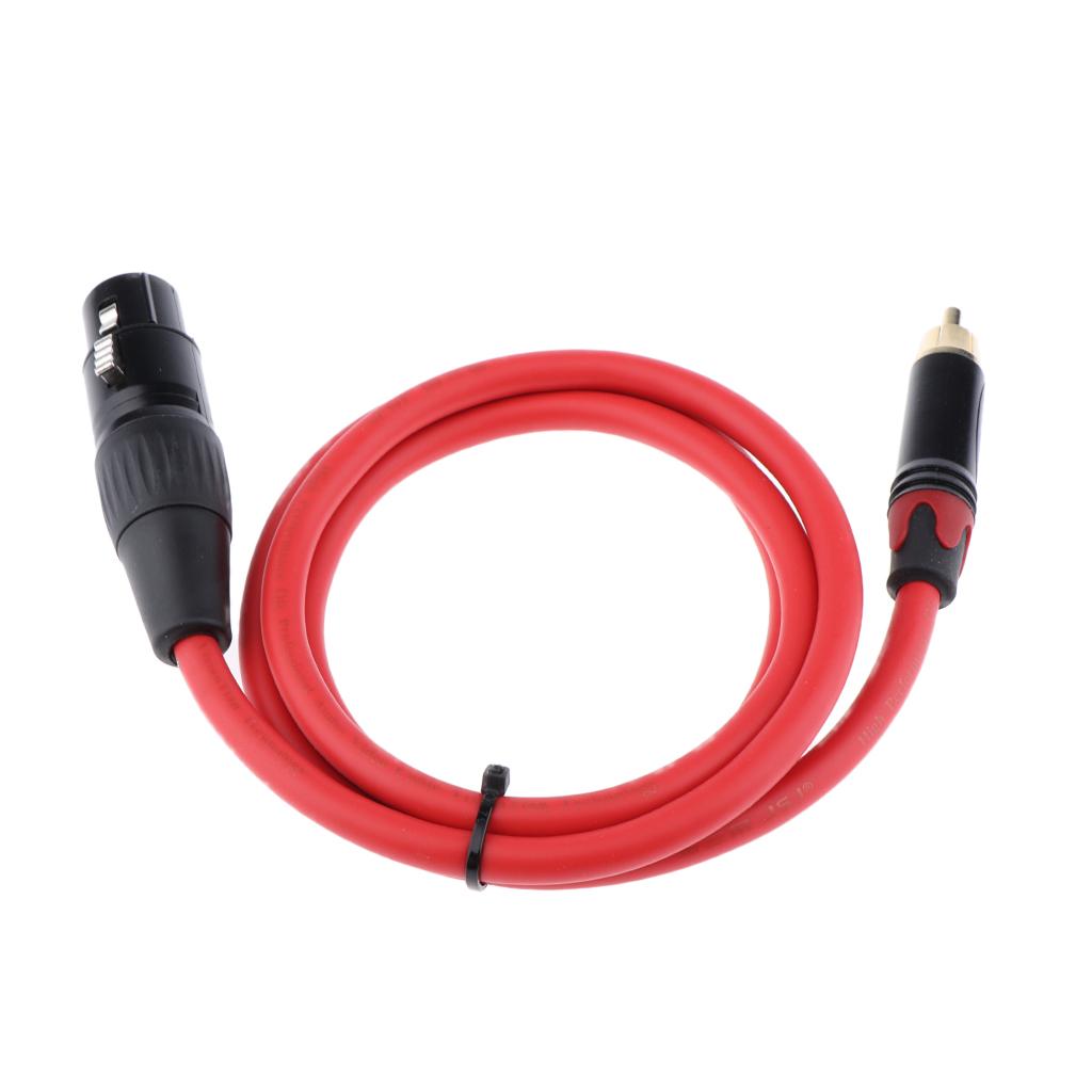 RCA Đực Sang 3 Pin XLR Nữ Headphone Micro Kết Nối Âm Thanh 1M