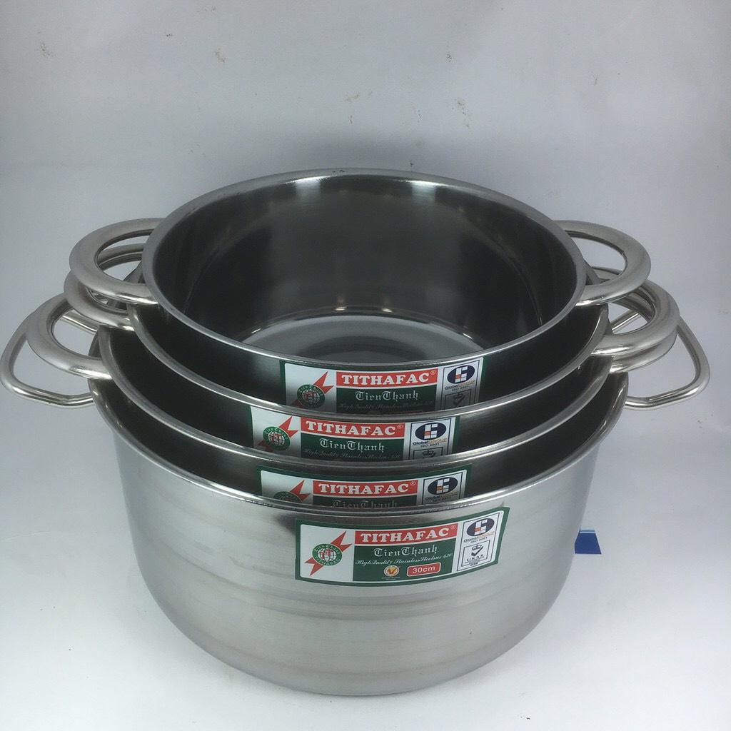 Nồi inox sử dụng được bếp từ , bếp ga đủ size