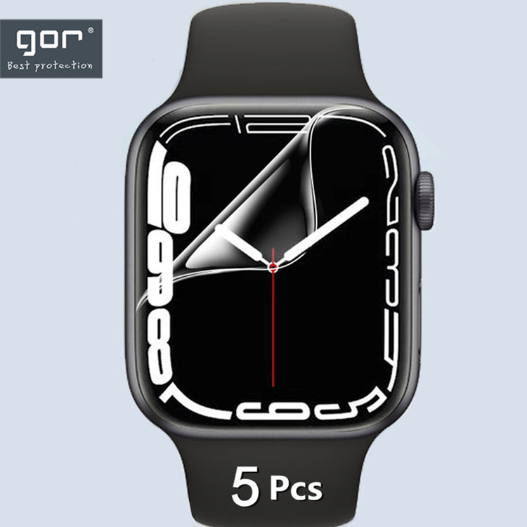 Bộ 5 miếng dán Gor TPU cho Apple Watch Series 4/ 5/ 6/ 7/ 8/ 9/ SE Size 40/ 41/ 44/ 45 mm ( hộp 5 miếng)- Hàng chính hãng