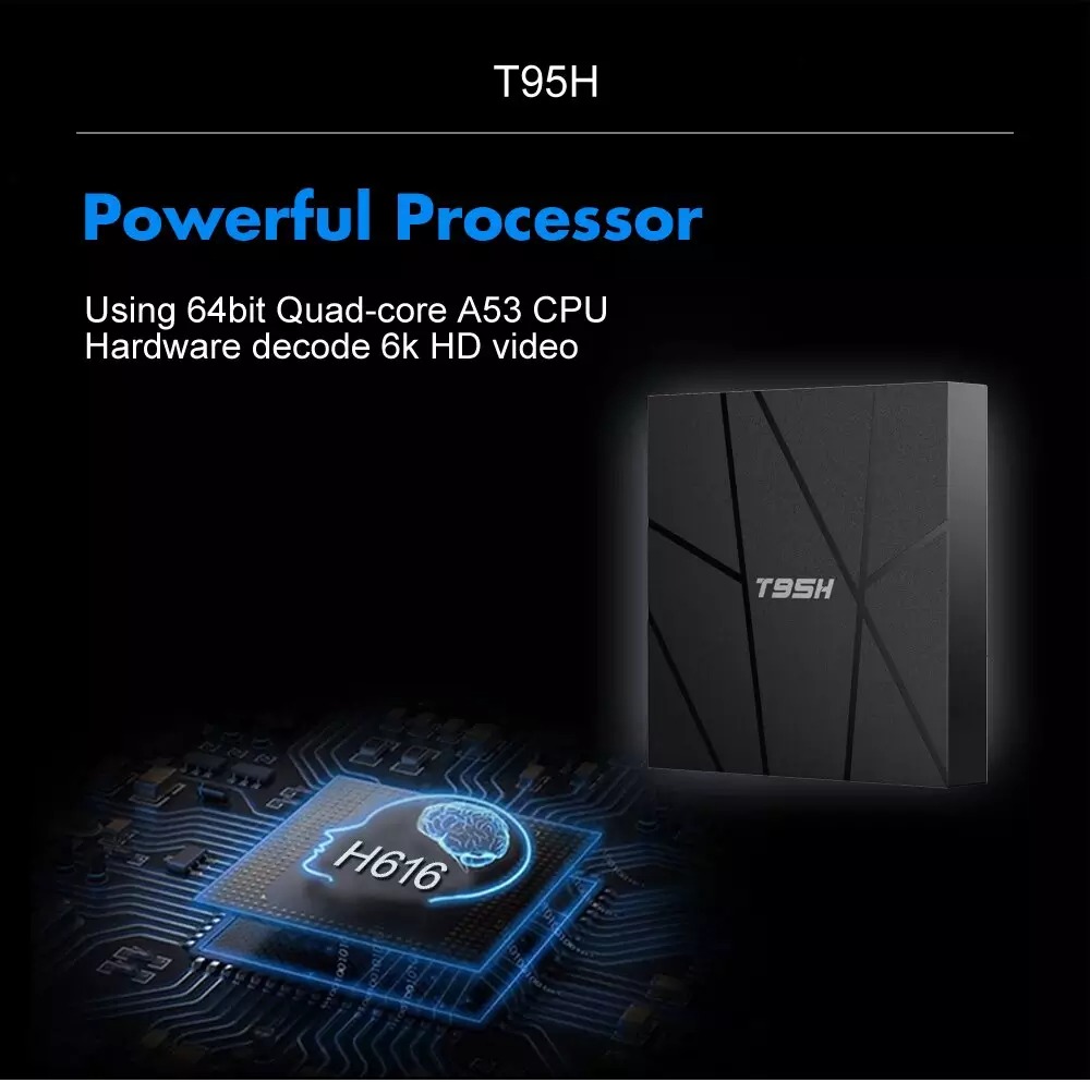 tivi box T95h điều khiển cử chỉ và giọng nói tiếng việt 4GB RAM 32GB ROM android 10 voice có cài sẵn ứng dụng truyền hình miễn phí vĩnh viễn - Hàng Nhập Khẩu