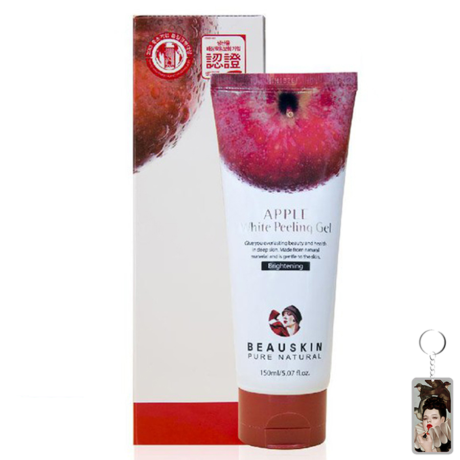 Tẩy da chết Beauskin Apple White Peeling 150ml + Móc khóa