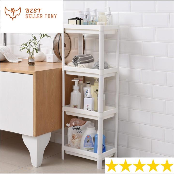 Kệ đựng đồ nhà bếp nhựa PP an toàn 4 tầng cao cấp