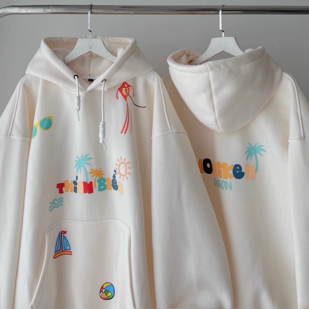 ÁO HOODIE - ÁO KHOÁC NỈ NGOẠI Dây full zip  HOOIDE MỚI in THÍCH BIỂN