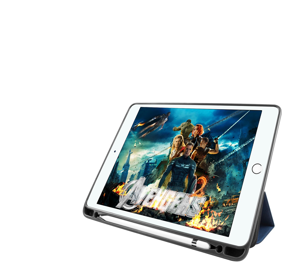 Bao da Ipad 10.2 hiệu Mutural _ Màu xanh_ Hàng nhập khẩu