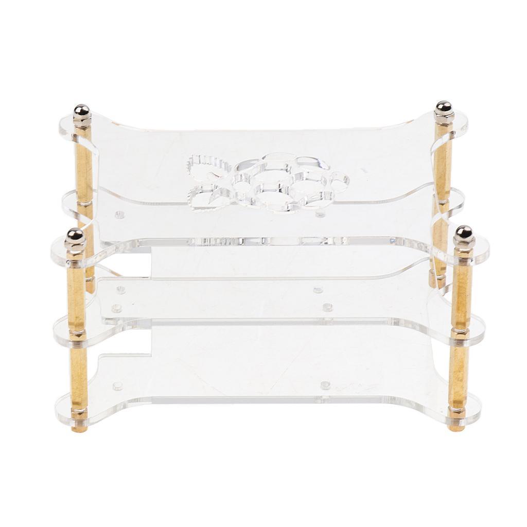 4Set Clear Acrylic Cluster Case 2 Layer Shelf Stack For Raspberry Pi 3/2