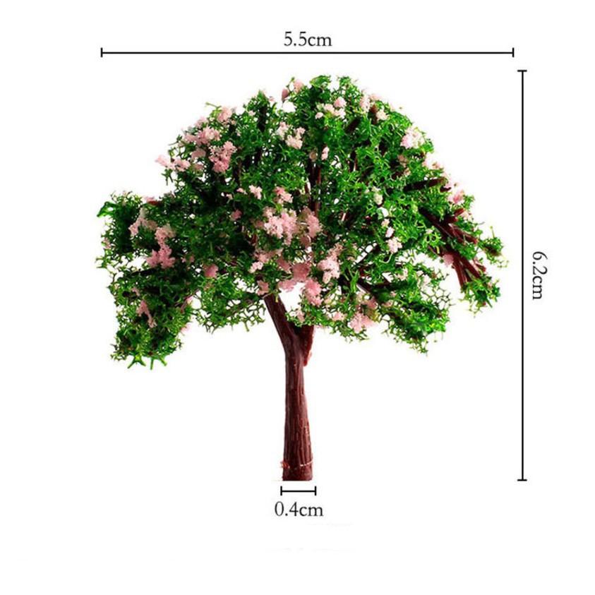 Mẫu mô hình cây hoa phượng đỏ tươi để trang trí nhà búp bê, tiểu cảnh, bonsai(TREE-06)