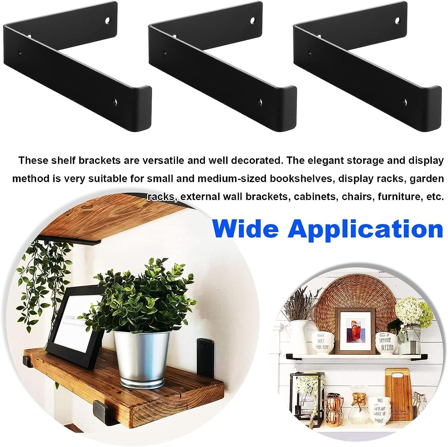 2 Cái Giá Đỡ Kệ Hạng Nặng Giá Đỡ Màu Đen Giá Treo Tường, Giá Đỡ Kệ Kim Loại Giá Treo Tường Giá Đỡ Nổi Cho Khu Vườn Văn Phòng Tại Nhà 200x150mm