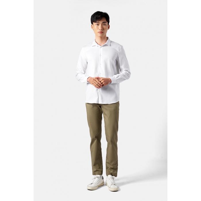 Hình ảnh Áo Sơ Mi Nam Tay Dài Trơn chất liệu ROYAL OXFORD cao cấp Form Fitted (2 màu) - 10F22SHL047 | LASTORE MENSWEAR