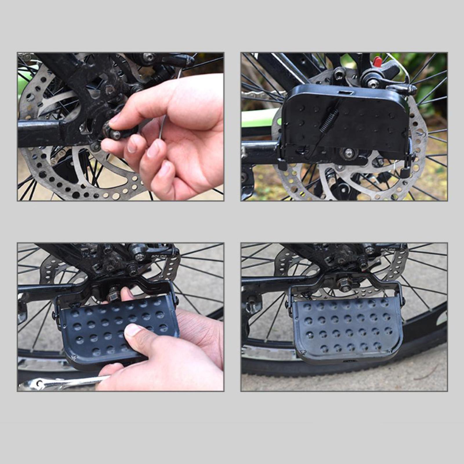 Rear Pedals Foldable Non Slip Rear Seat Footrest Cycling Accessories