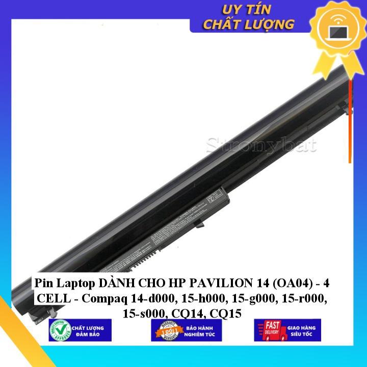 Pin Laptop dùng cho HP PAVILION 14  - 4 CELL - Compaq 14-d000 15-h000 15-g000 15-r000 15-s000 CQ14 CQ15 - Hàng Nhập Khẩu  MIBAT631