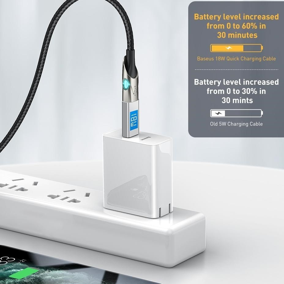 Dây cáp sạc nhanh 18W PD USB Type-C to iPhone iPad hiệu Baseus Fish Eye cho iPhone / iPad - Hàng nhập khẩu