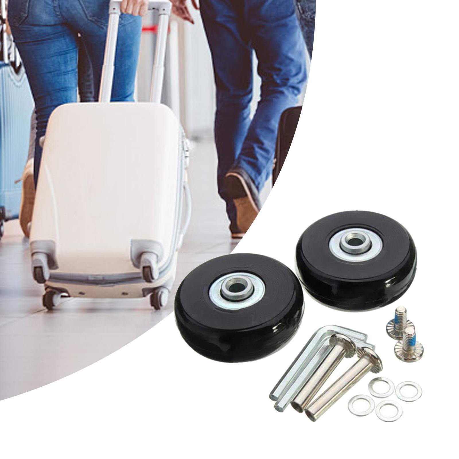 2 Pieces Luggage Suitcase Wheels Replacement Flexible Wear Resistant Bearings Repair Kits