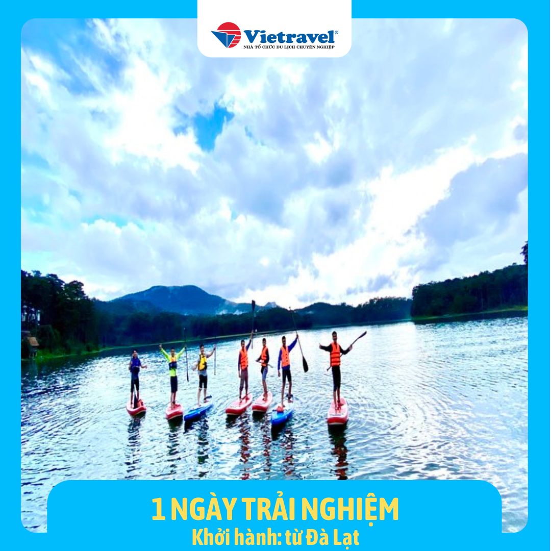 Đà Lạt: Chèo Thuyền Sup Hồ Tuyền Lâm 1/2 ngày