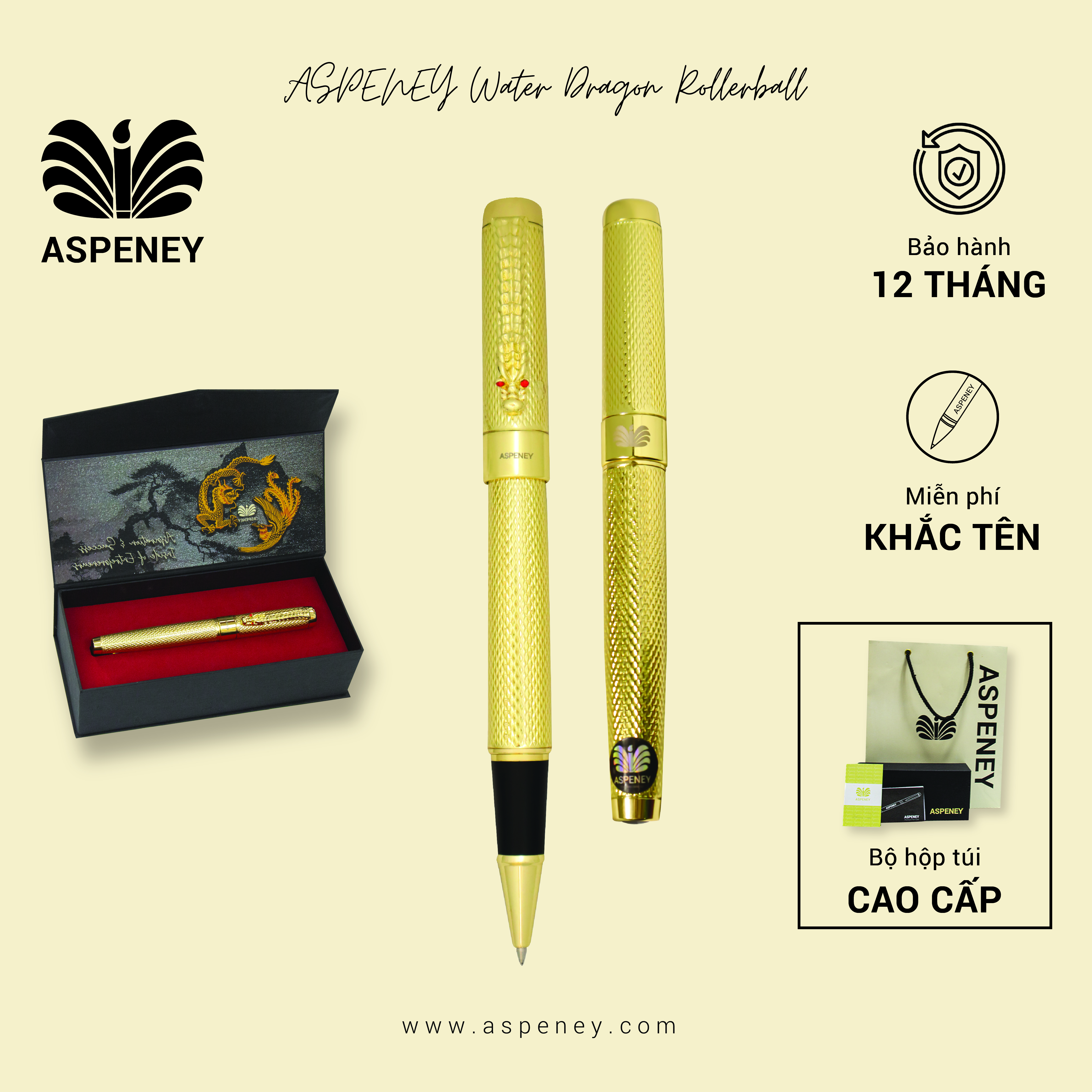 bút dạ bi ASPENEY Water Dragon Rollerball