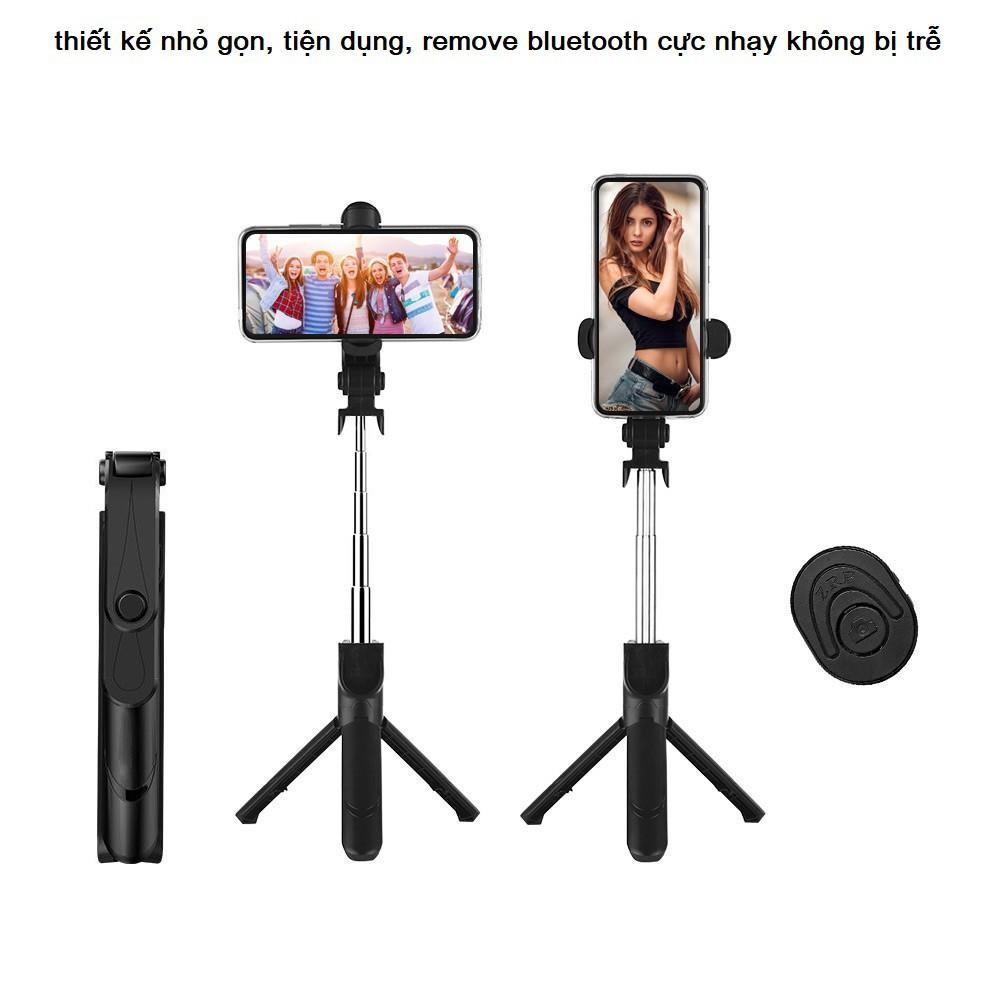 Gậy chụp hình selfie tự sướng, chân tripod XT10 kèm remote bluetooth, có trục ổn định chống rung