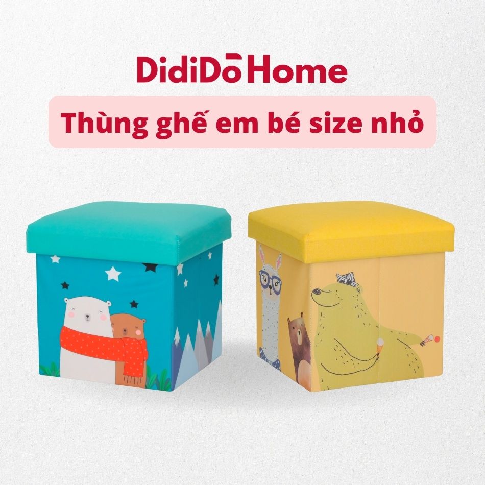 Thùng đựng đồ kết hợp ghế ngồi em bé size nhỏ