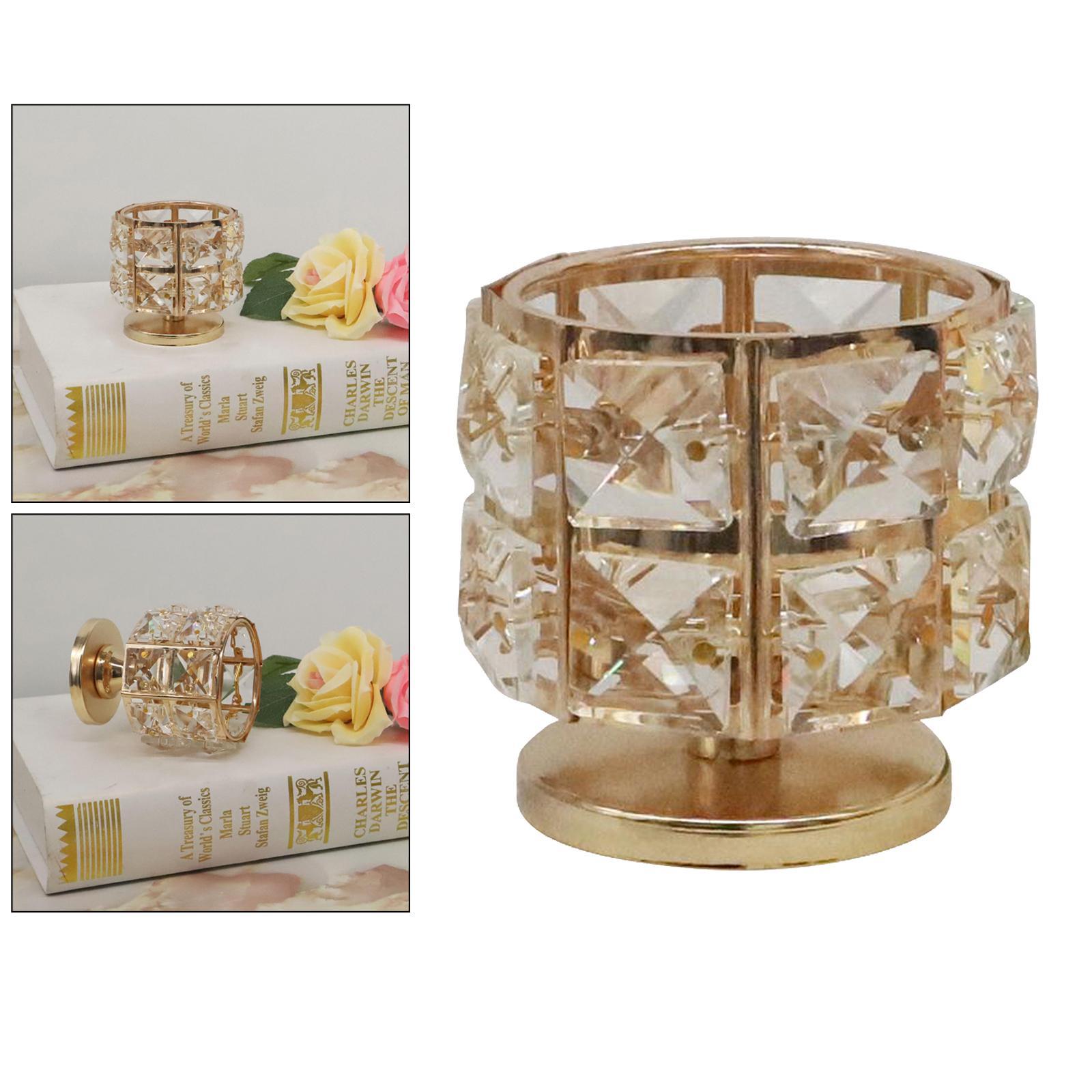 3x Crystal Tealight Candle Holder Wedding Table Centerpiece