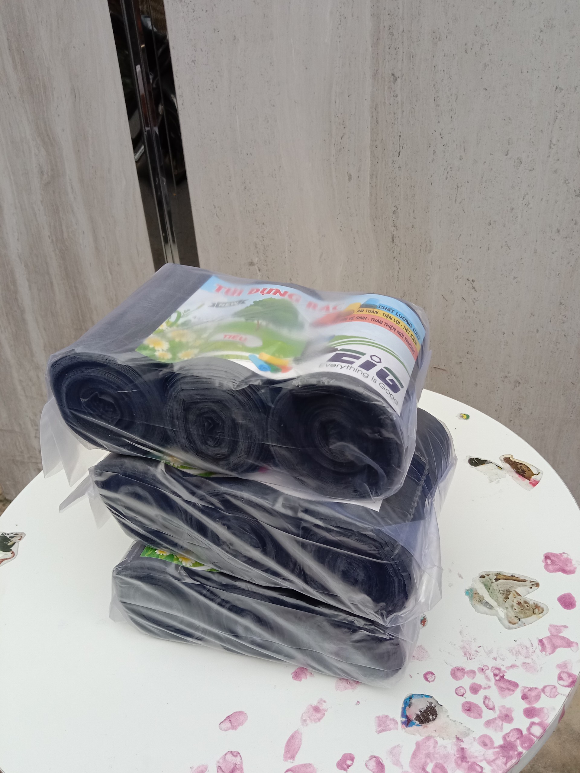 Combo 3kg Túi Đựng Rác Không Lõi EIG 3-EIG-B 4456 Size Nhỏ - Đen