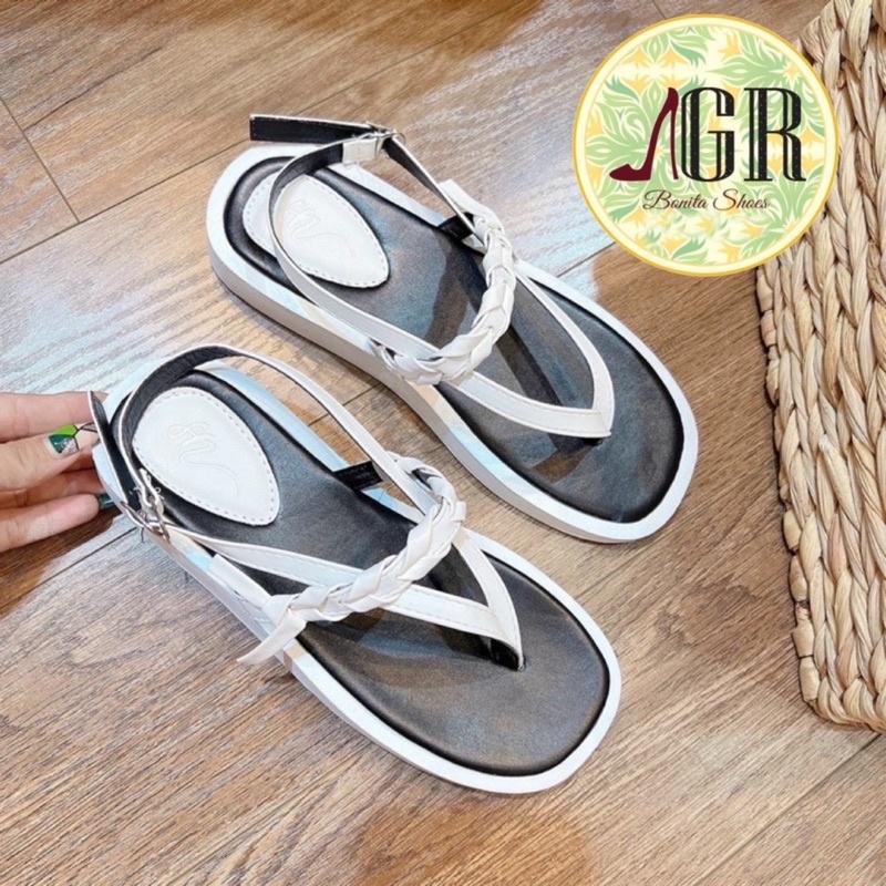 Sandal xuồng kẹp 2 dây phối quai bính đế 2,5 cm