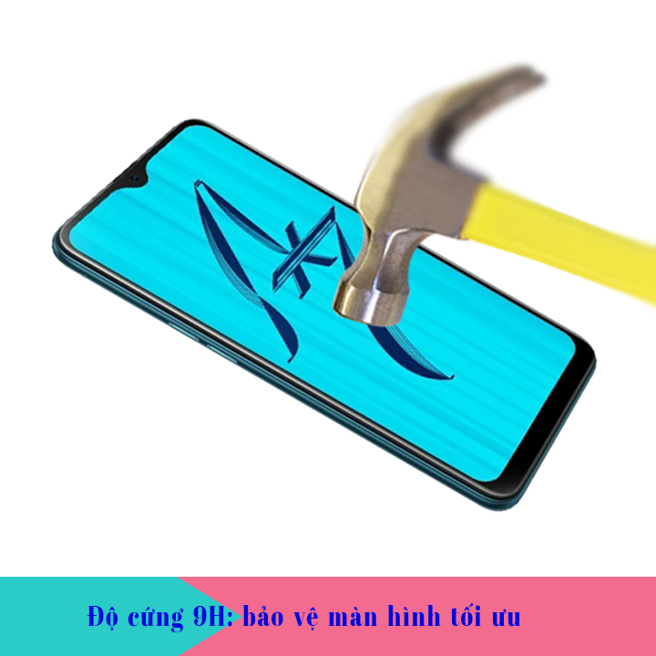 Kính Cường Lực cho Oppo A5s - Full màn hình - Màu Đen - Hàng Chính Hãng