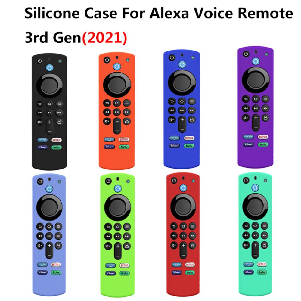 Chống bụi chống rơi hoàn toàn mới cho Vỏ bảo vệ bằng silicon mềm Fire TV Stick Điều khiển từ xa bằng giọng nói Alexa Vỏ dạ quang có thể giặt được