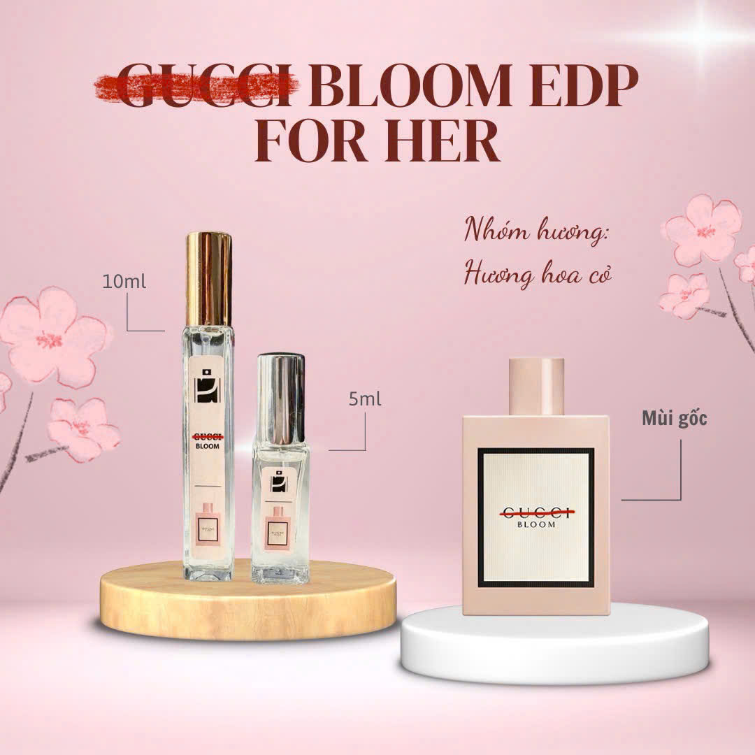 Tinh dầu nước hoa dạng xịt 5ml & 10ml Guci Bloom For Her (mùi nữ)