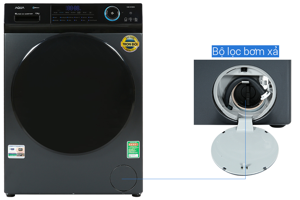 Máy giặt Aqua Inverter 10 kg AQD-D1002G - Hàng chính hãng