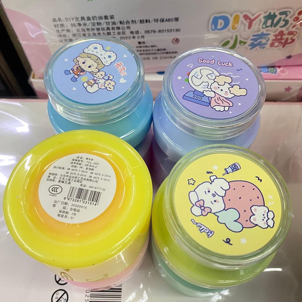 Slime sữa chuối dâu màu đẹp rainbow pastel Đồ chơi hủ slam chất nhầy ma thuật squishy