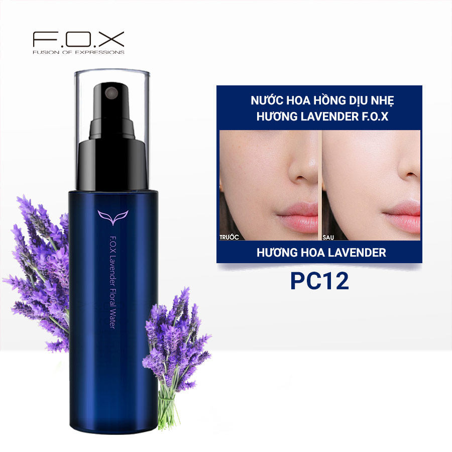 Xịt khoáng dưỡng ẩm da và làm sáng da hương hoa Lavender Floral Water FOX Cosmetics 100ml