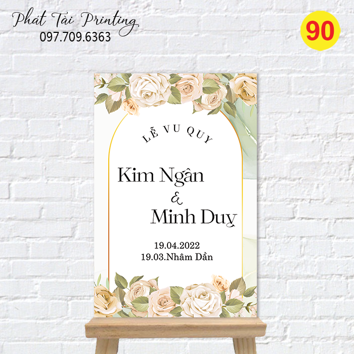 Bảng Welcome trang trí đám cưới MS 90