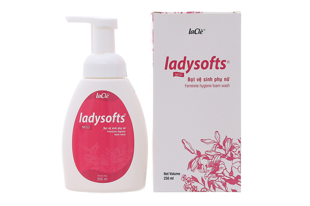 Bọt rửa phụ khoa Ladysoft New Laclé 100ml, dung dịch vệ sinh phụ nữ Ladysofts 100ml