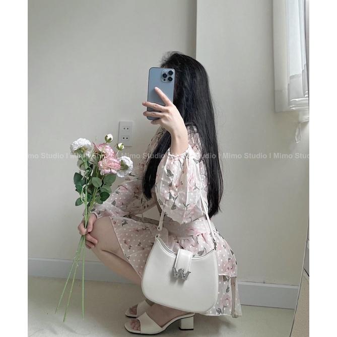 Set áo- chân váy hoạ tiết hoa