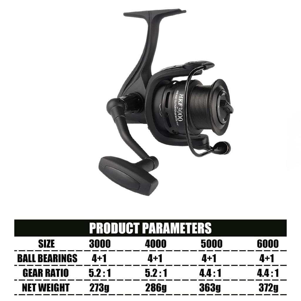 Fishing Reel Smooth High Speed Powerful 5.2:1/4.4:1 Gear Ratio Smooth Fishing Reels 3000-6000 for Lake Boat Ice Fishing