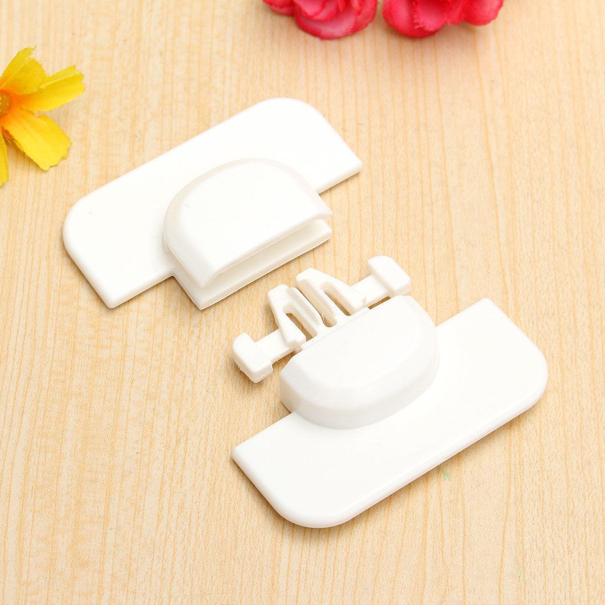 2pcs Adhesive Kids Baby Safety Cabinet Door Drawer Cupboard Fridge Lock