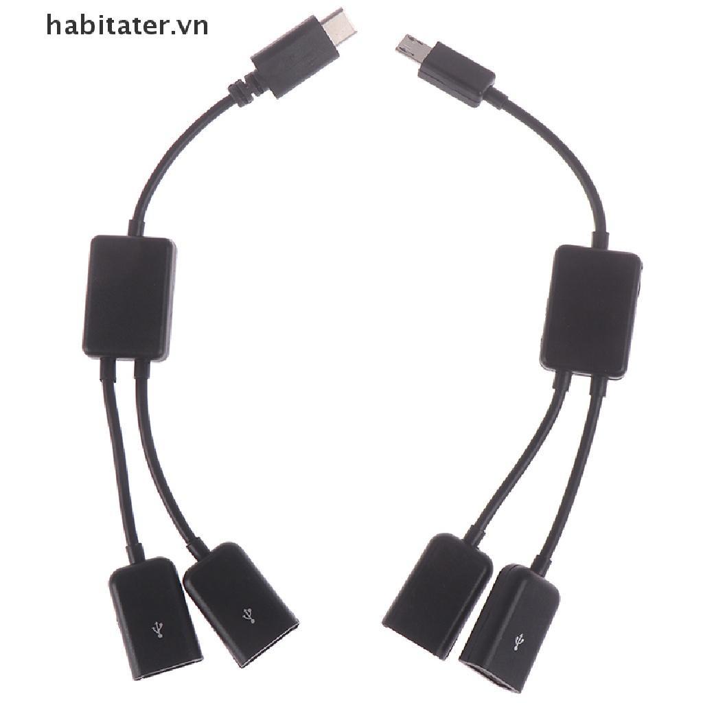 Bộ Chia Cổng Micro usb / type c Sang 2 otg