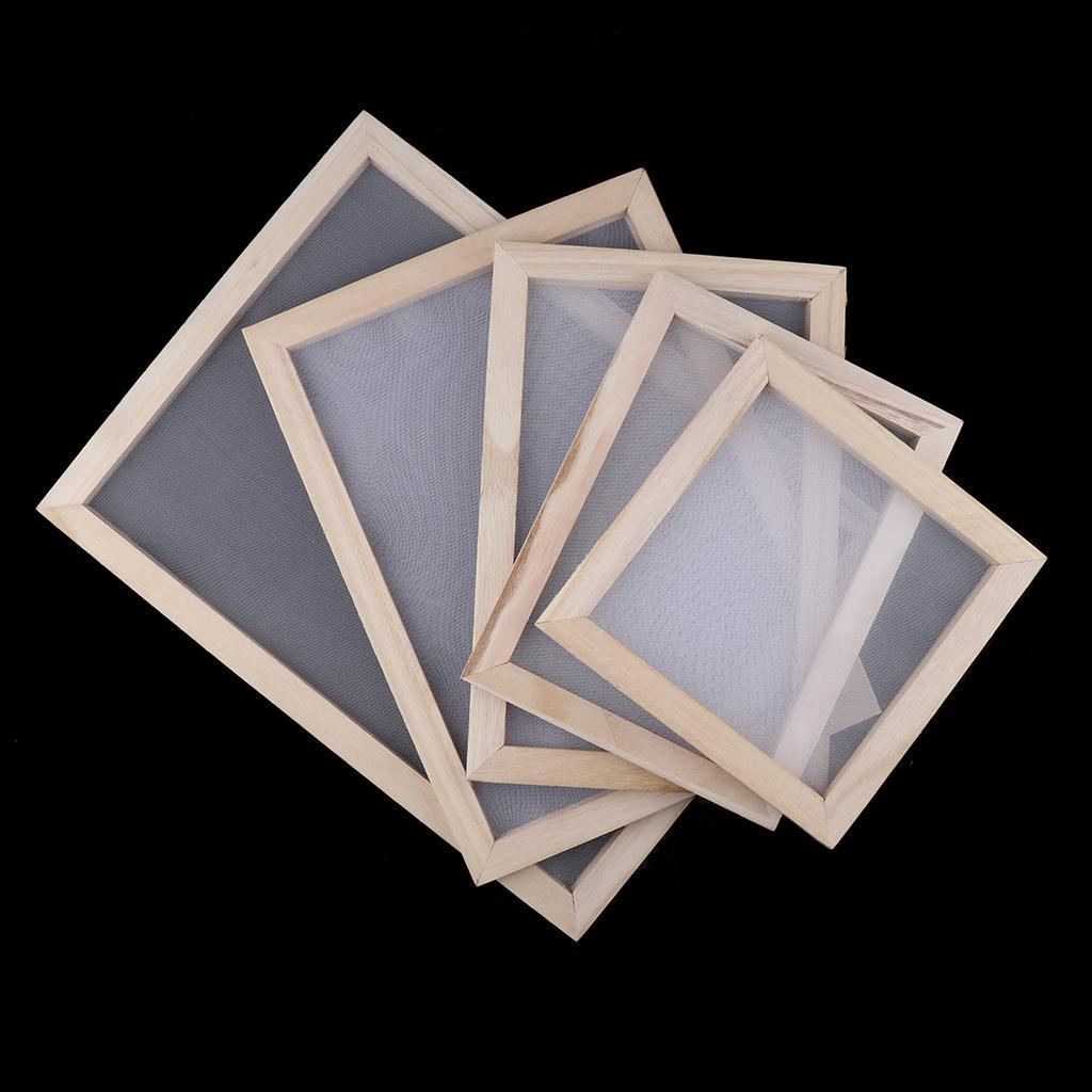 2-Piece of Sizes Paper Making Kit Mould Screen Frame, DIY Craft Gift, Handcraft , Recycling, Paper Art, for Kids Adults