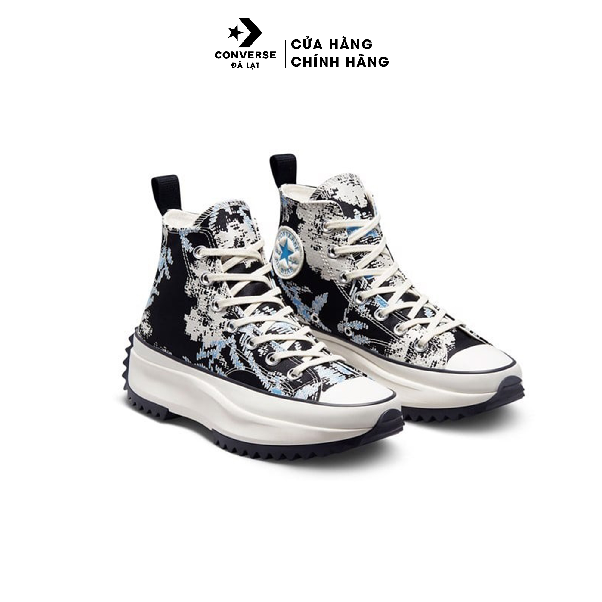 Giày Converse cổ cao độn đế Run Star Hike Hybrid Floral  - 171398V