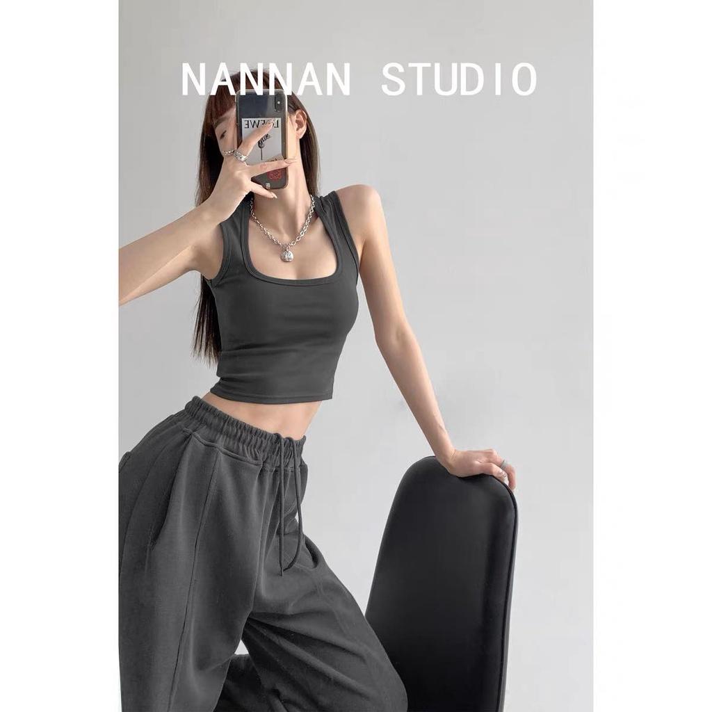 M18. Áo croptop 2 dây kiểu nữ sẵn đệm ngực cổ vuông cá tính, áo nữ kiểu đẹp sang chảnh