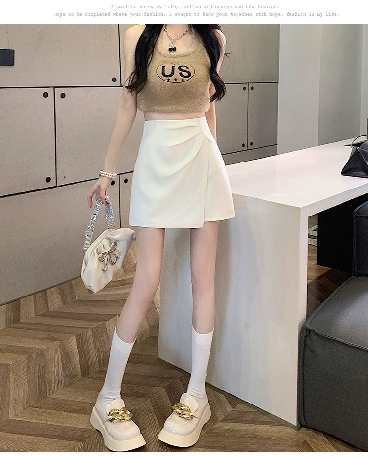 Chân váy xếp ly lưng cao tôn dáng Chân váy bút chì công sở cạp cao form chuẩn hàn quốc mặc đi làm đi chơi dạo phố