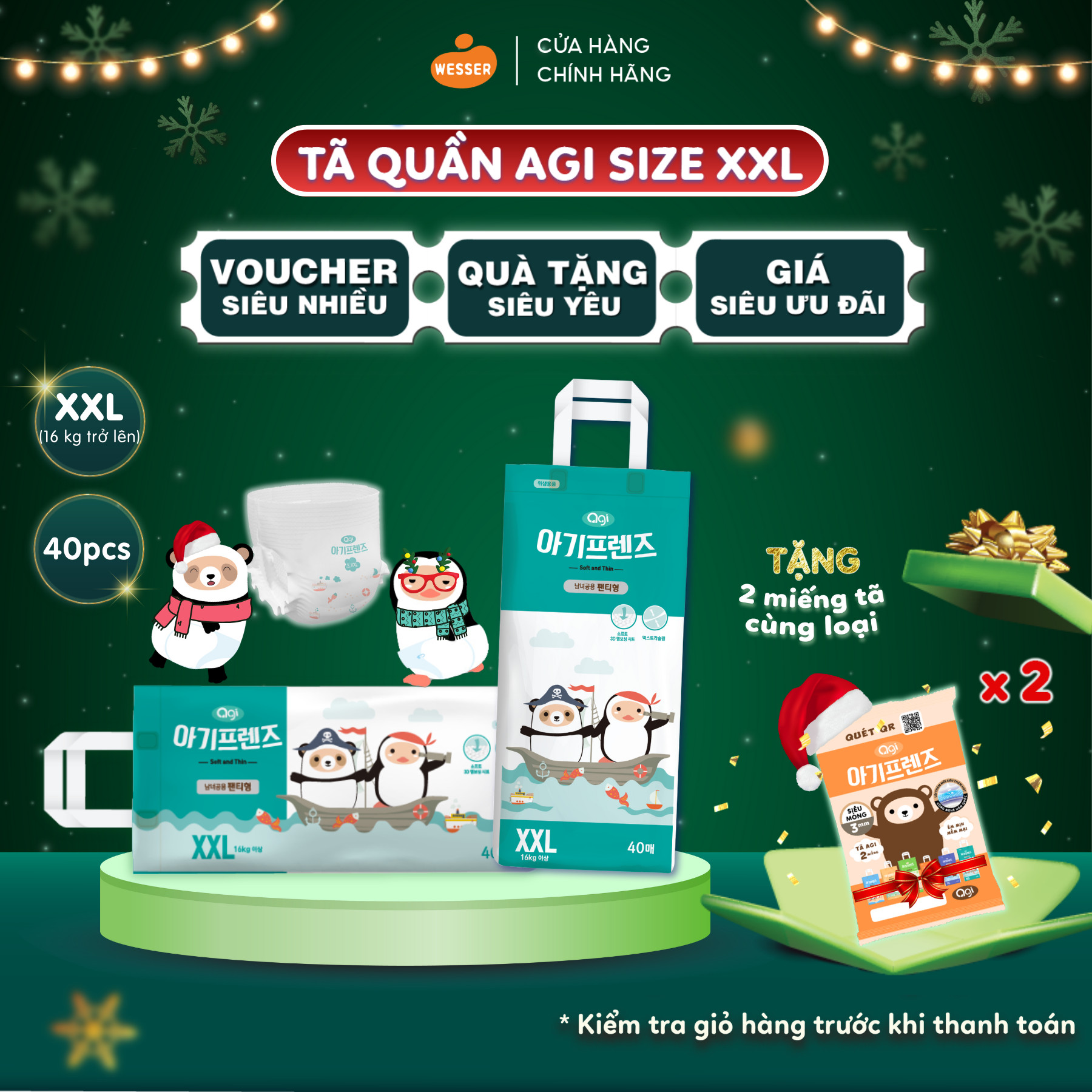 Tã Quần Agi siêu mỏng 3mm L46/XL42/XXL40