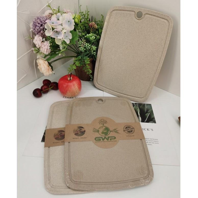 Thớt Lúa mạch kháng khuẩn, Thớt nhựa Chống trượt, an toàn chống ẩm mốc sạch sẽ tiện dụng